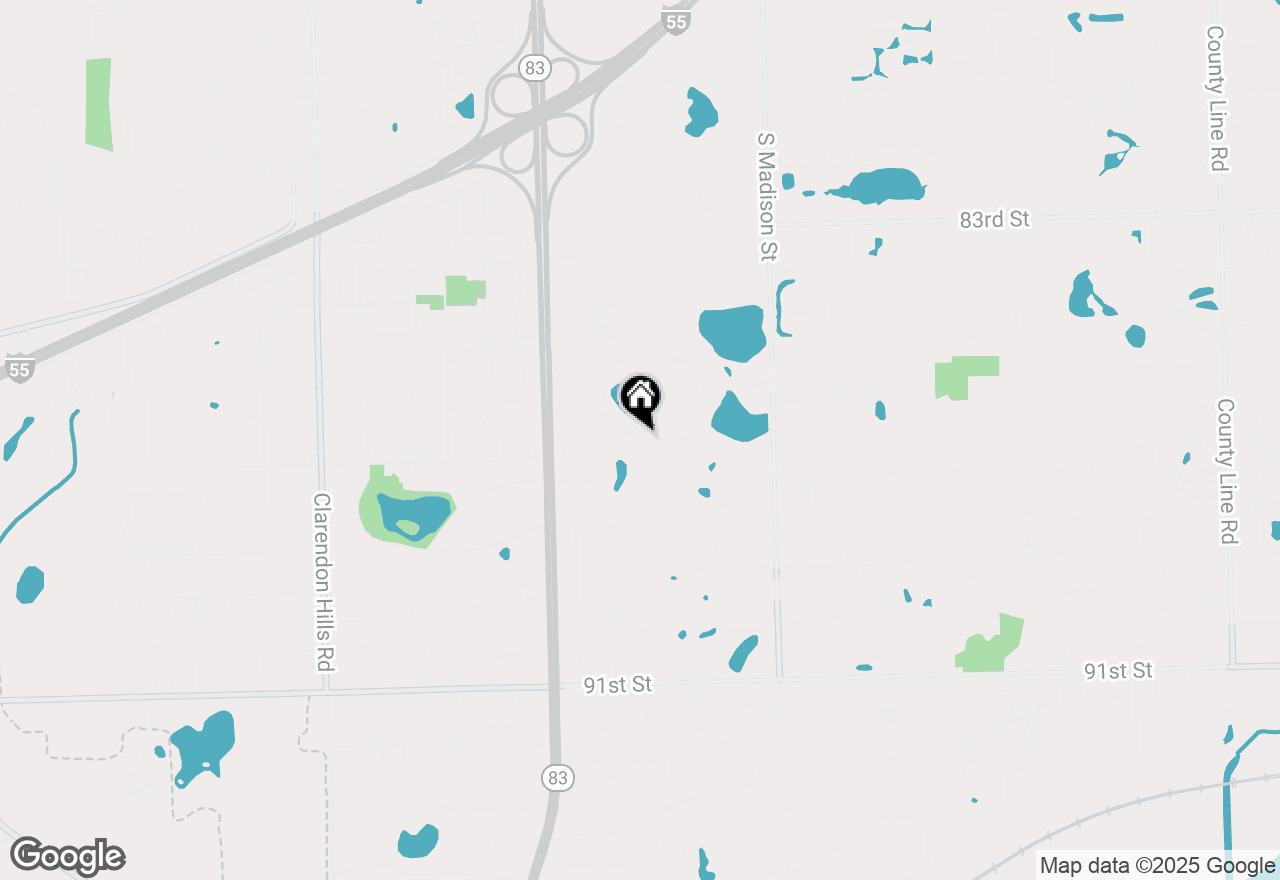 Map of 8617 Meadowbrook Drive, Burr Ridge, IL 60527