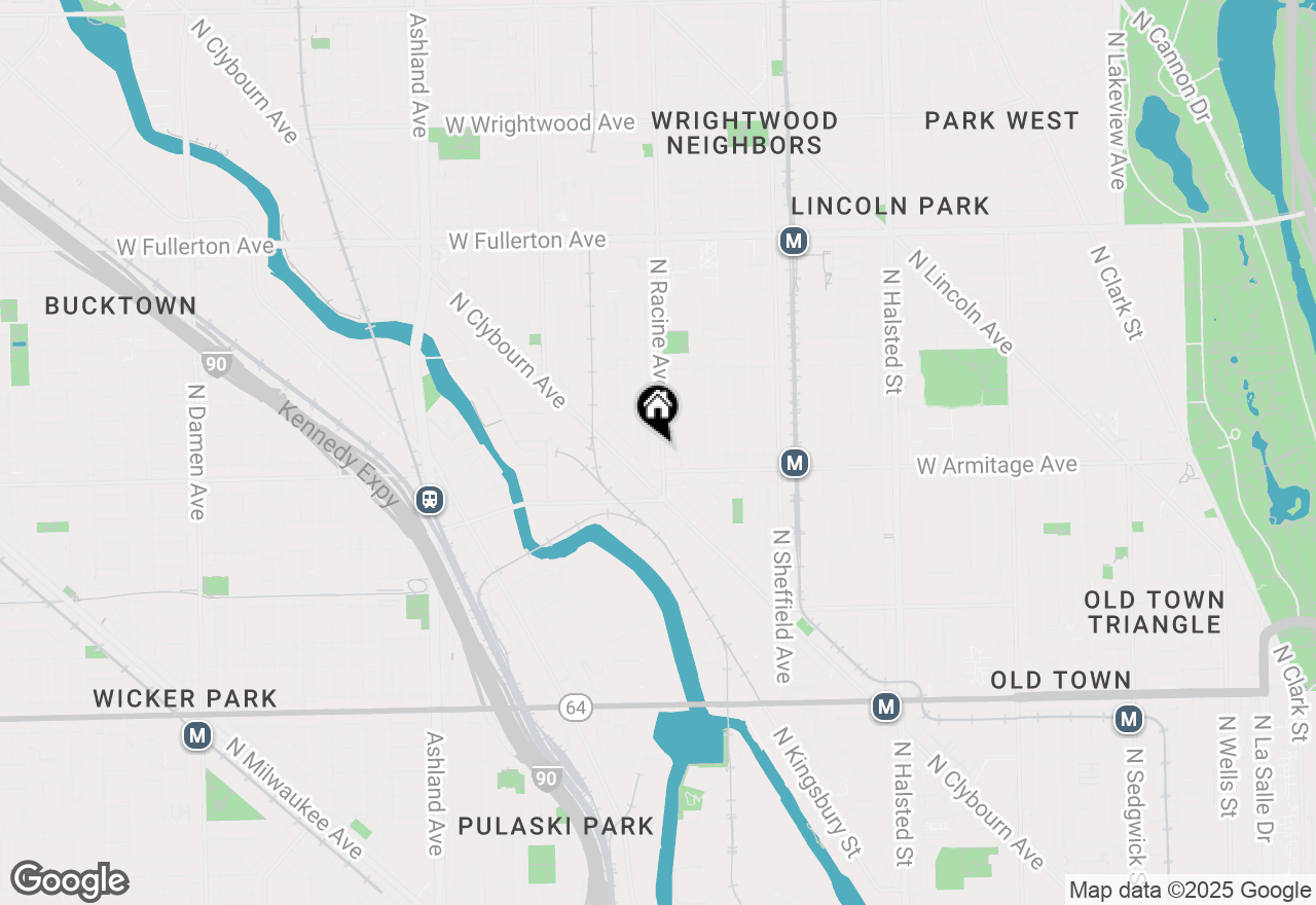 Map of 2024 N Racine Avenue #O, Chicago, IL 60614
