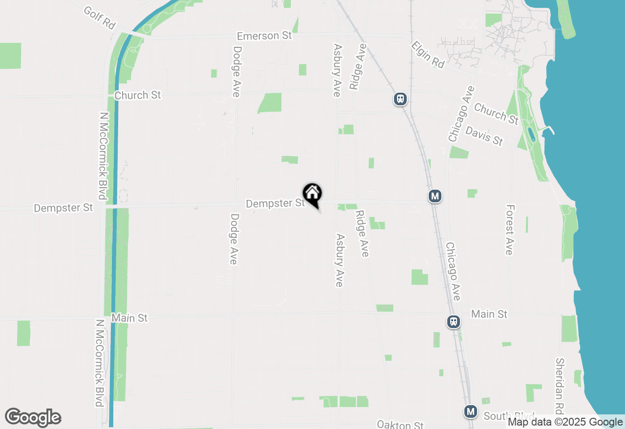 Map of 1230 Wesley Avenue, Evanston, IL 60202