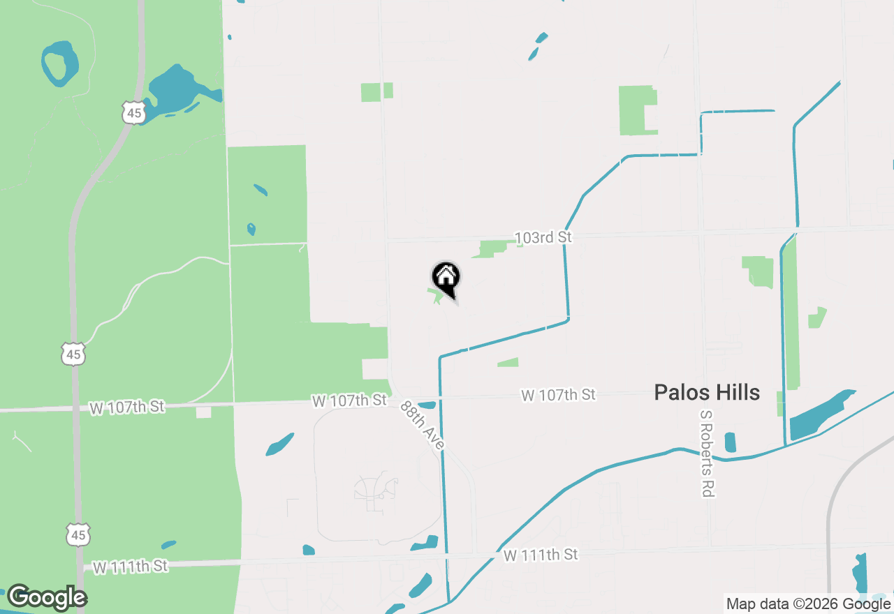 Map of 10453 S Stowe Court, Palos Hills, IL 60465