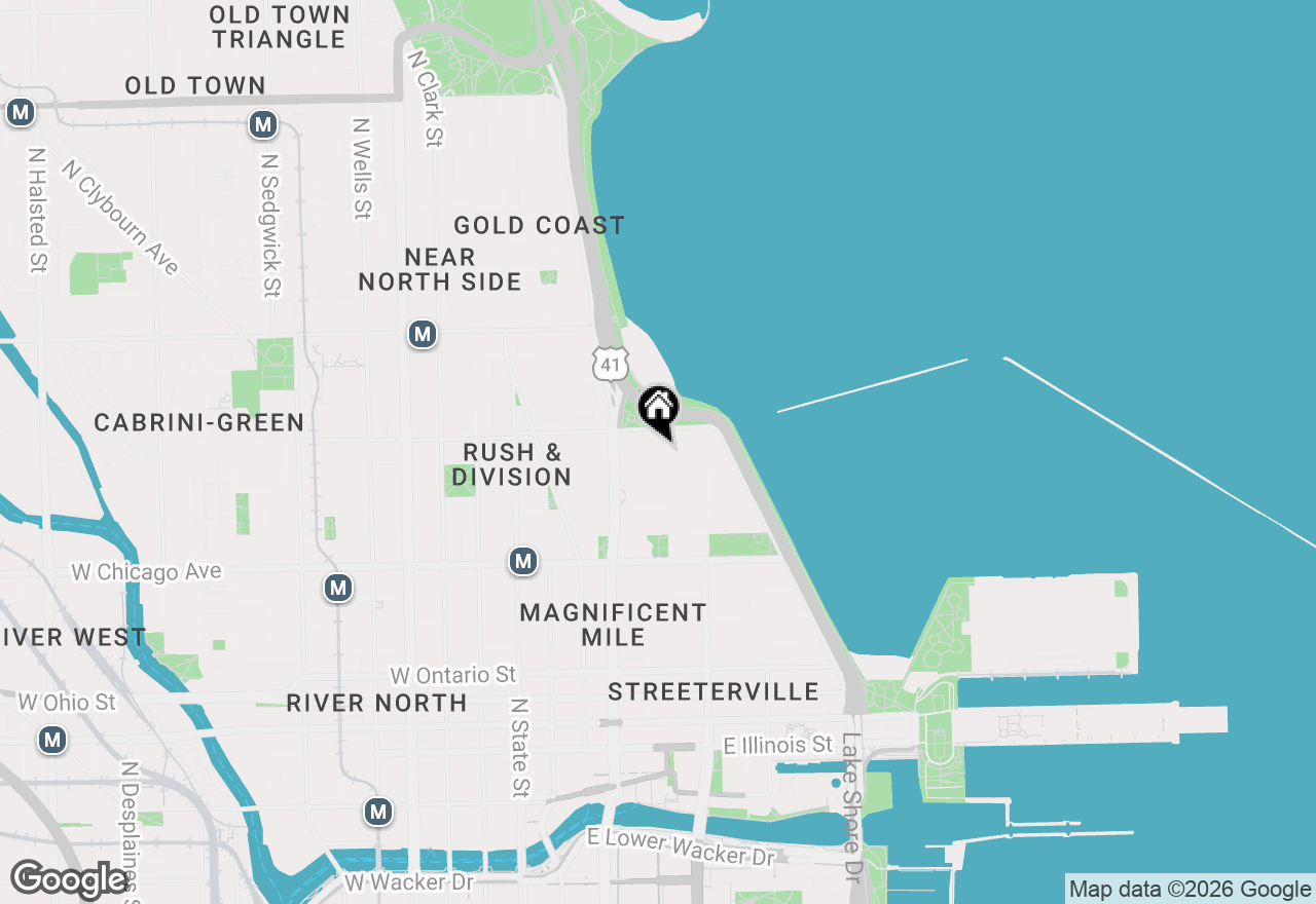 Map of 190 E Walton Street #302, Chicago, IL 60611