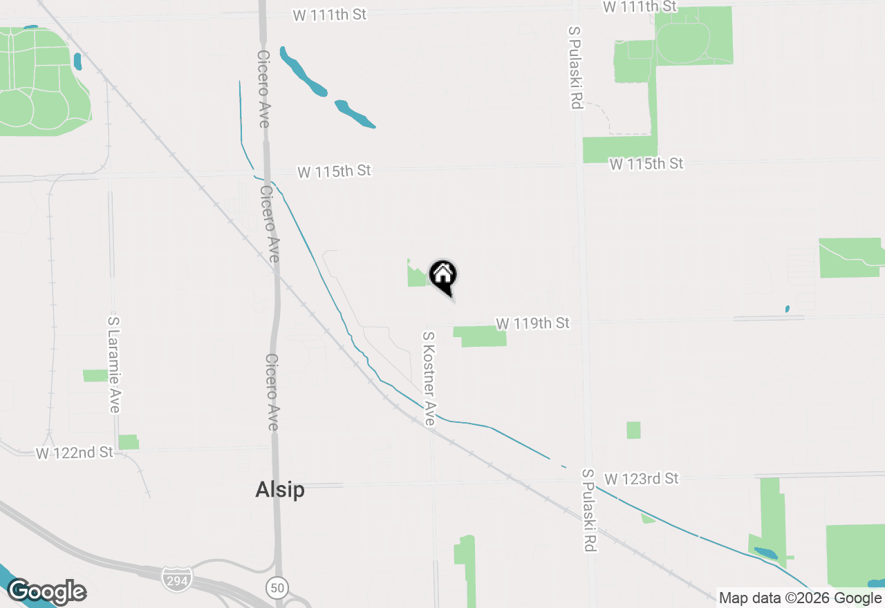 Map of 11804 S Kolin Avenue, Alsip, IL 60803