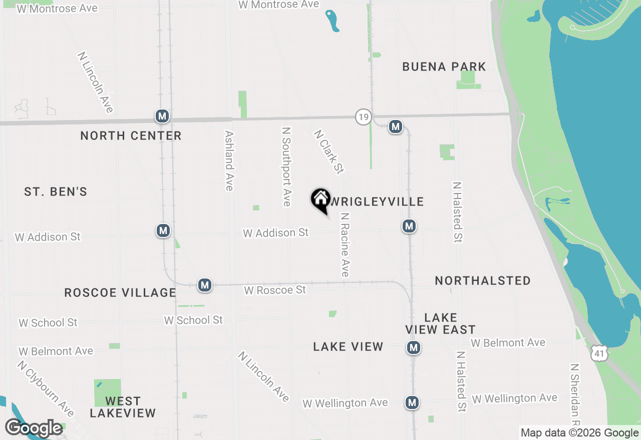 Map of 3625 N Lakewood Avenue #1N, Chicago, IL 60613