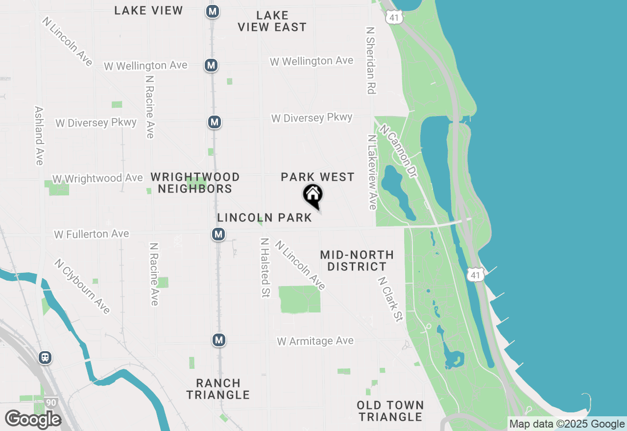 Map of 611 W Arlington Place #GS, Chicago, IL 60614