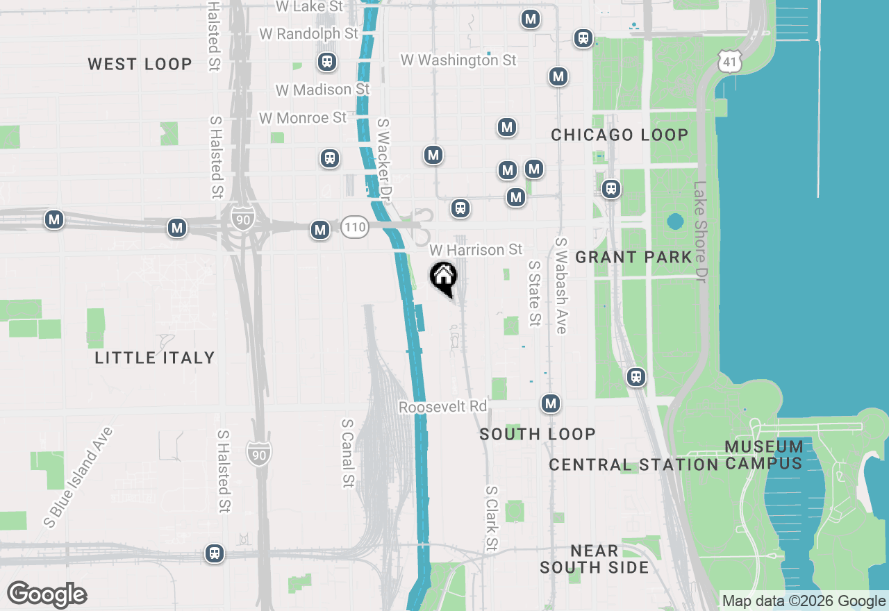 Map of 801 S Wells Street #208, Chicago, IL 60607