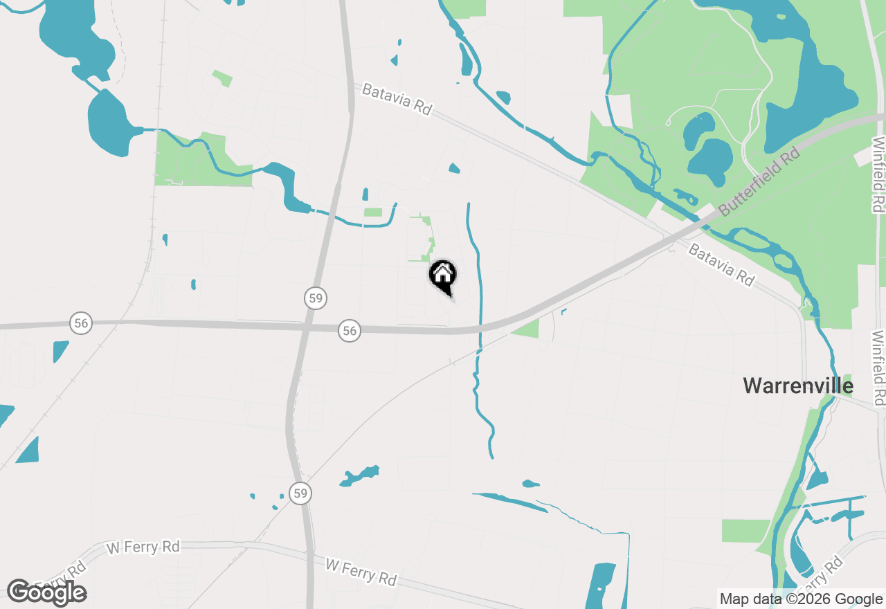 Map of 3S412 Twin Pines Drive, Warrenville, IL 60555