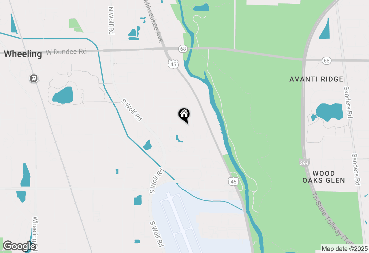 Map of 452 Hickory Drive, Wheeling, IL 60090