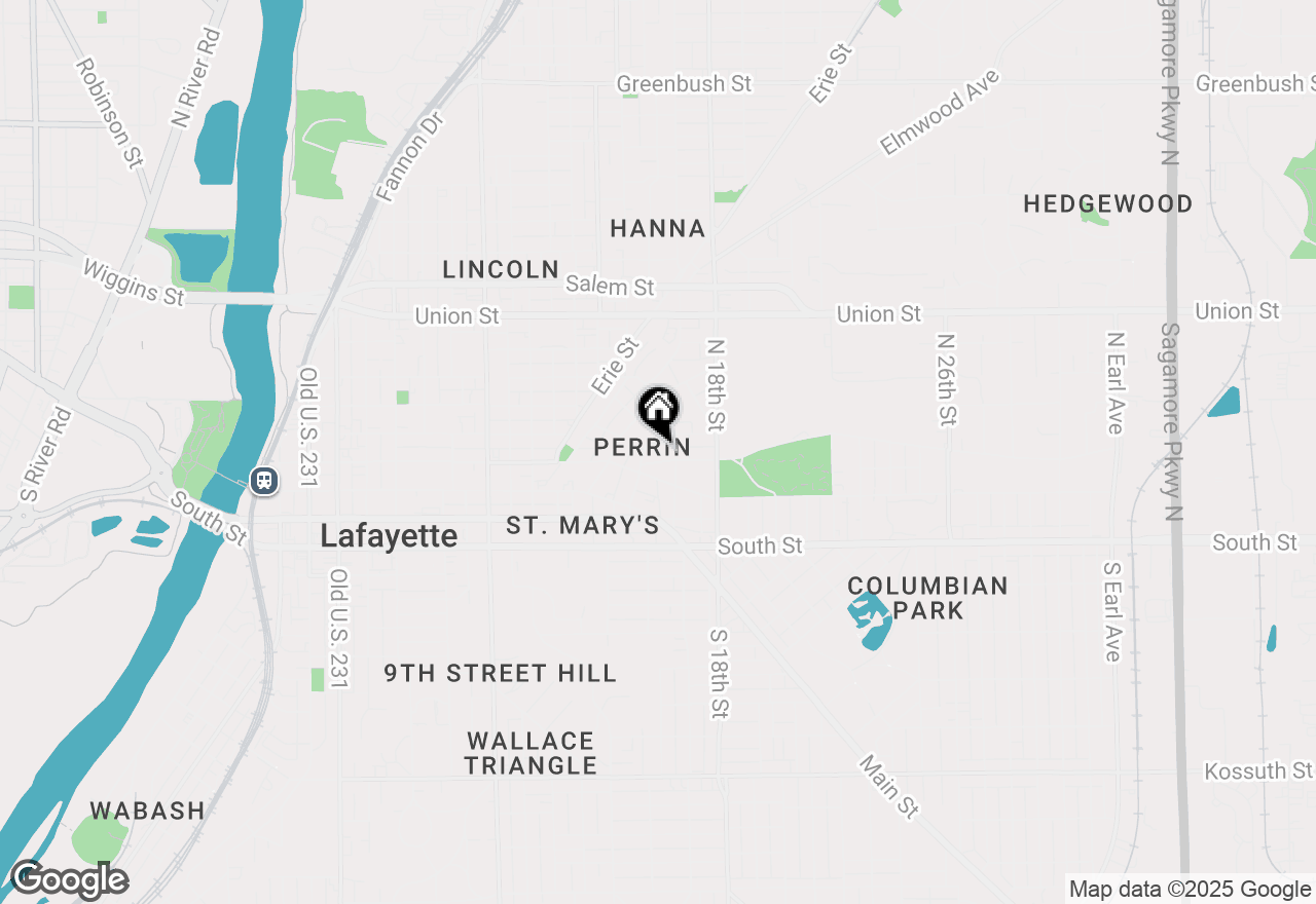 Map of 1516 Cason Street, Lafayette, IN 47904