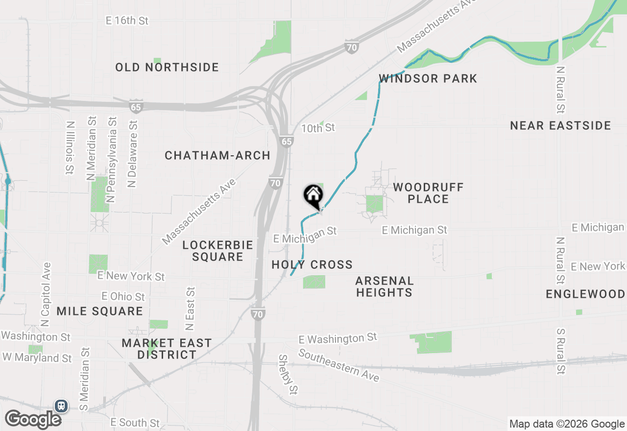 Map of 557 Dorman Street, Indianapolis, IN 46202
