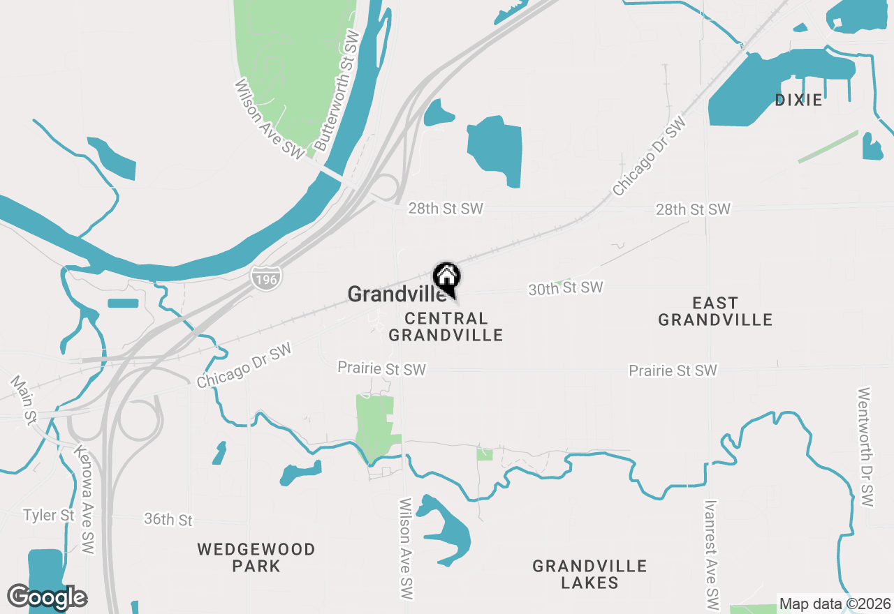 Map of (Address confidential), Grandville, Michigan 49418