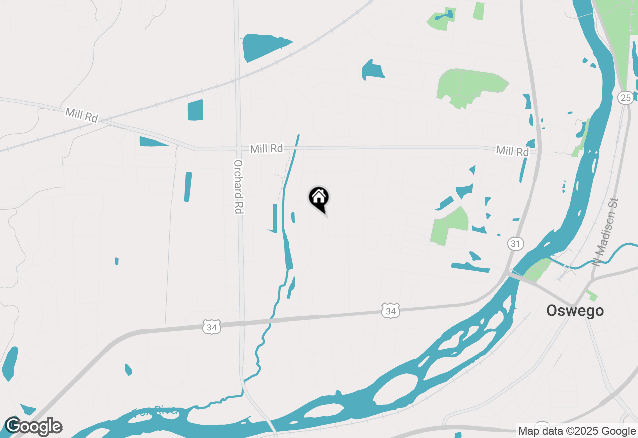 Map of 609 Spruce Court, Oswego, IL 60543