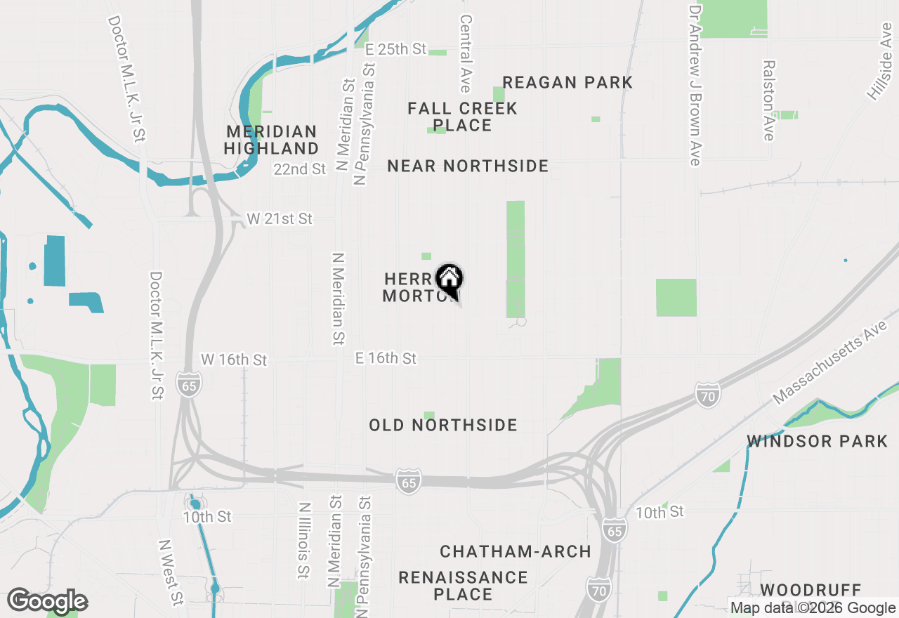 Map of 1719 N New Jersey Street, Indianapolis, IN 46202