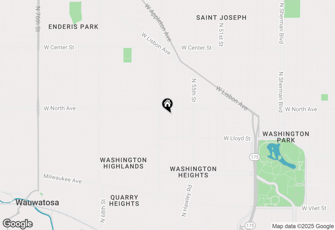 Map of 5834 W Elliott Cir, Milwaukee, WI 53208