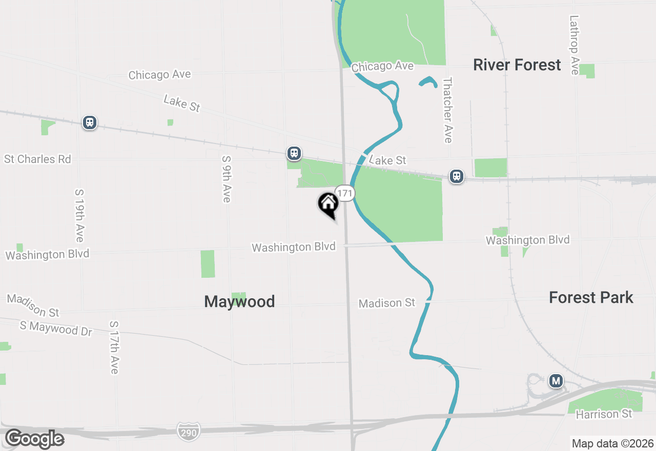 Map of 410 S 2nd Avenue, Maywood, IL 60153