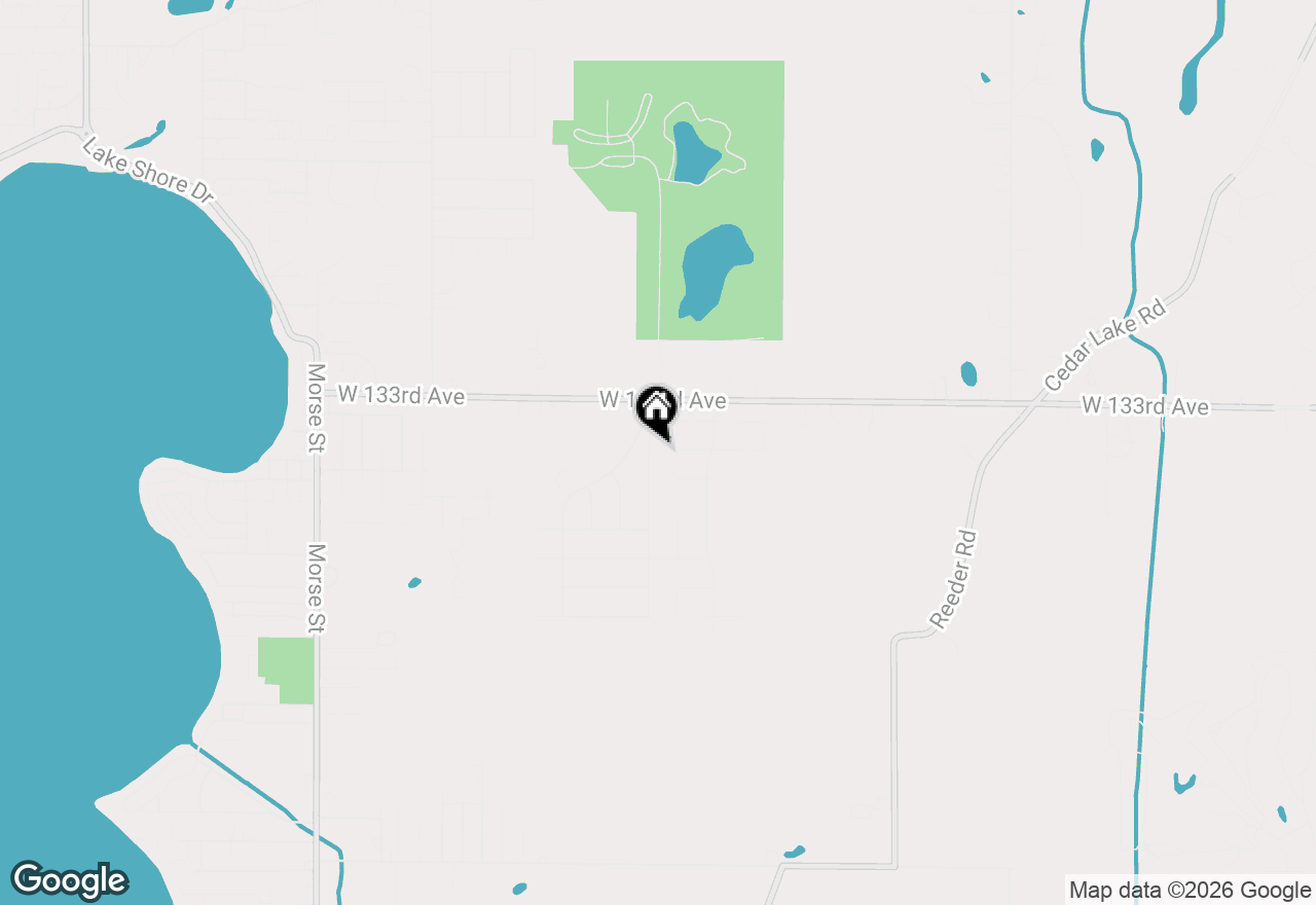 Map of 13343 Cardinal Lane, Cedar Lake, IN 46303