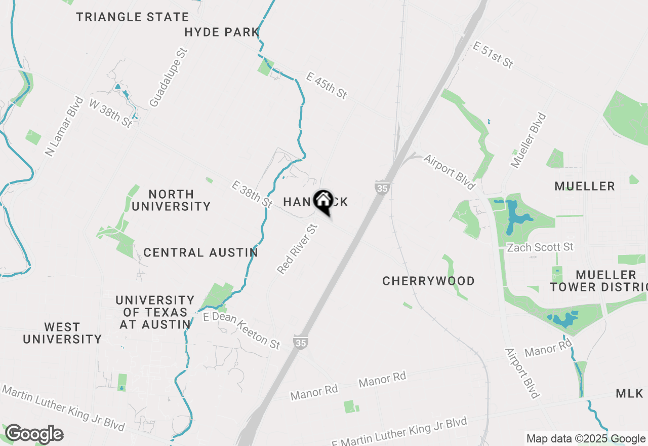 Map of 909 E 38 1/2 St, Austin, TX 78751