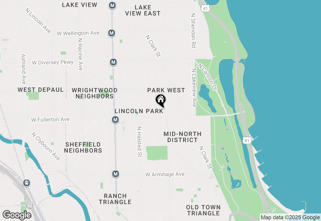 Map of 625 W Arlington Place #2S, Chicago, IL 60614