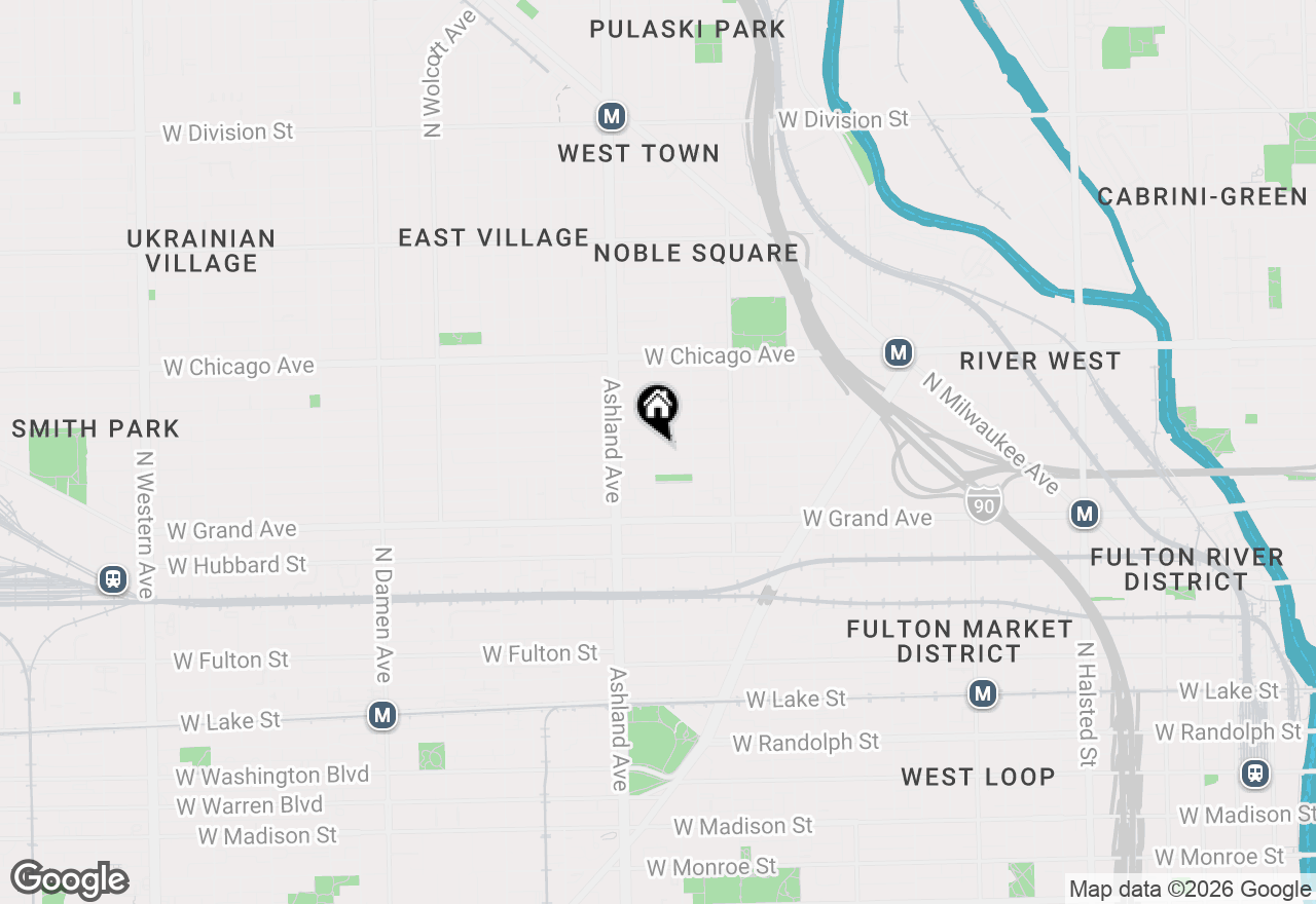Map of 1481 W Erie Street #4F, Chicago, IL 60642