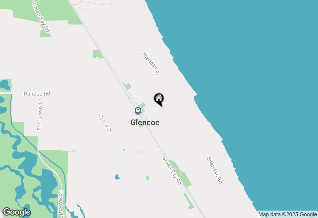 Map of 677 Greenleaf Avenue, Glencoe, IL 60022