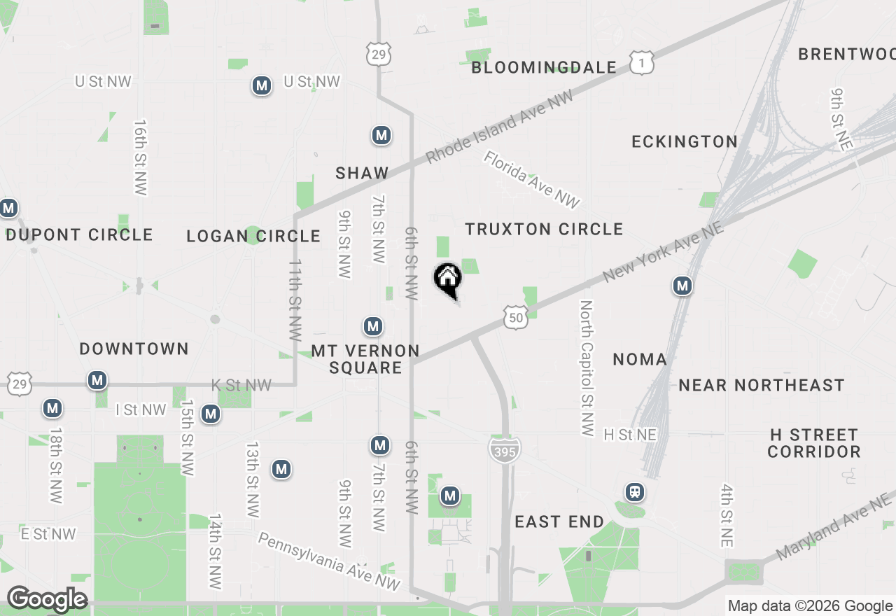 Map of 446 Ridge Street Nw, Washington, DC 20001