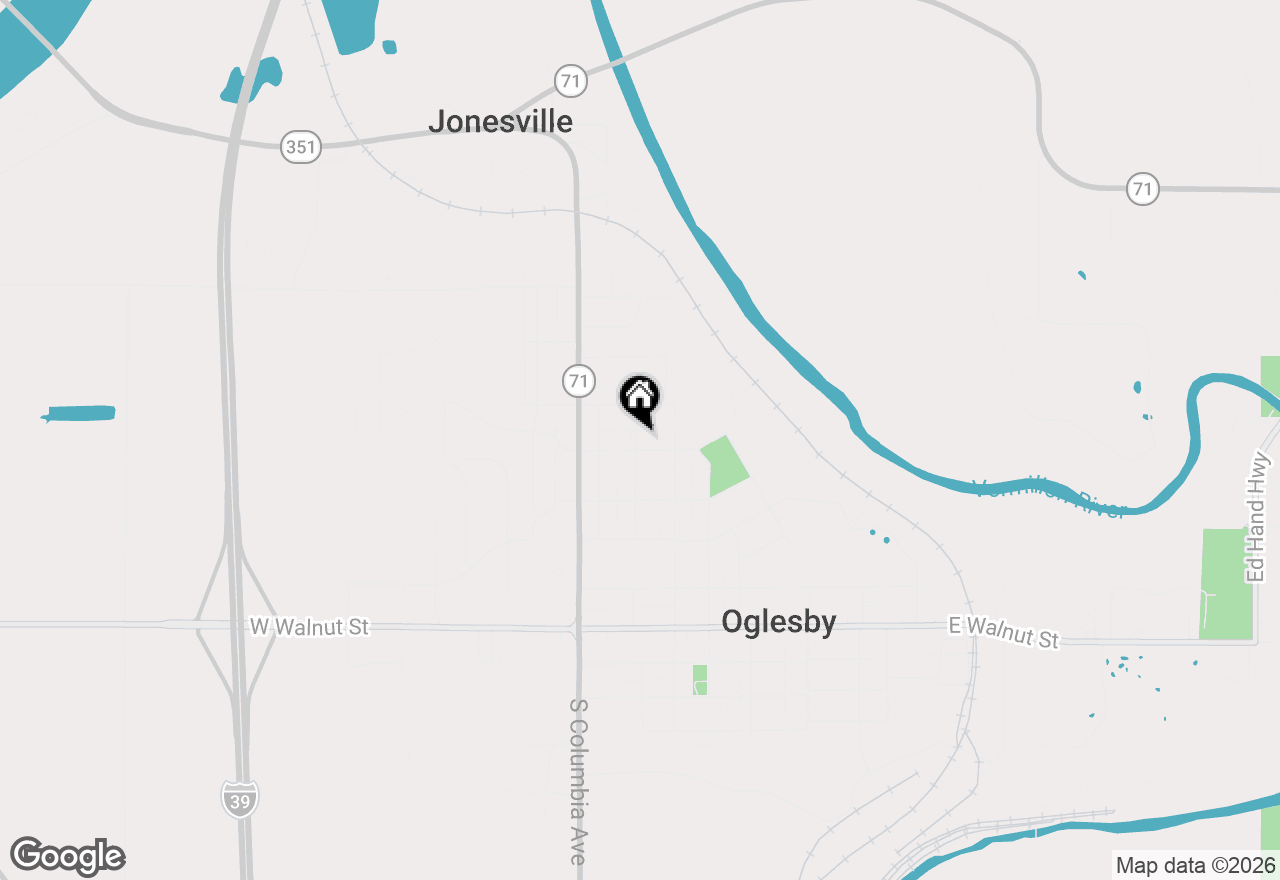 Map of 334 Clark Street, Oglesby, IL 61348