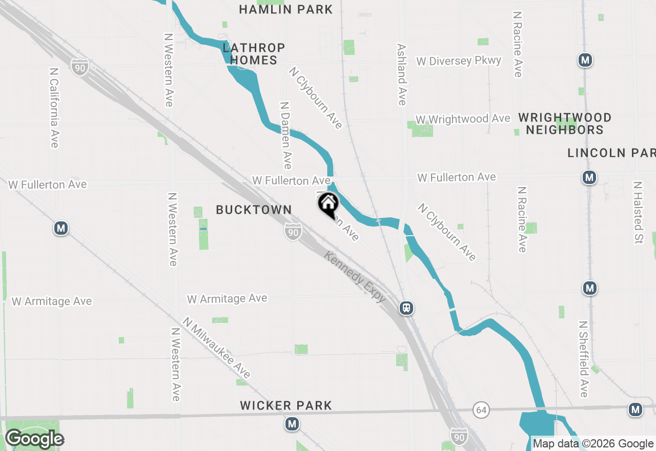 Map of 2231 N Lister Avenue #D, Chicago, IL 60614