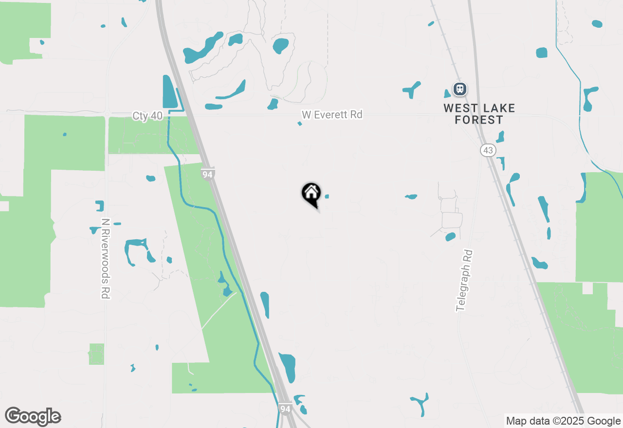 Map of 1352 S Estate Lane, Lake Forest, IL 60045