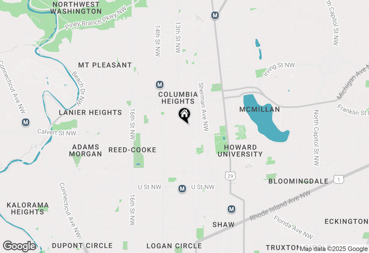 Map of 1223 Euclid Street Nw, Washington, DC 20009