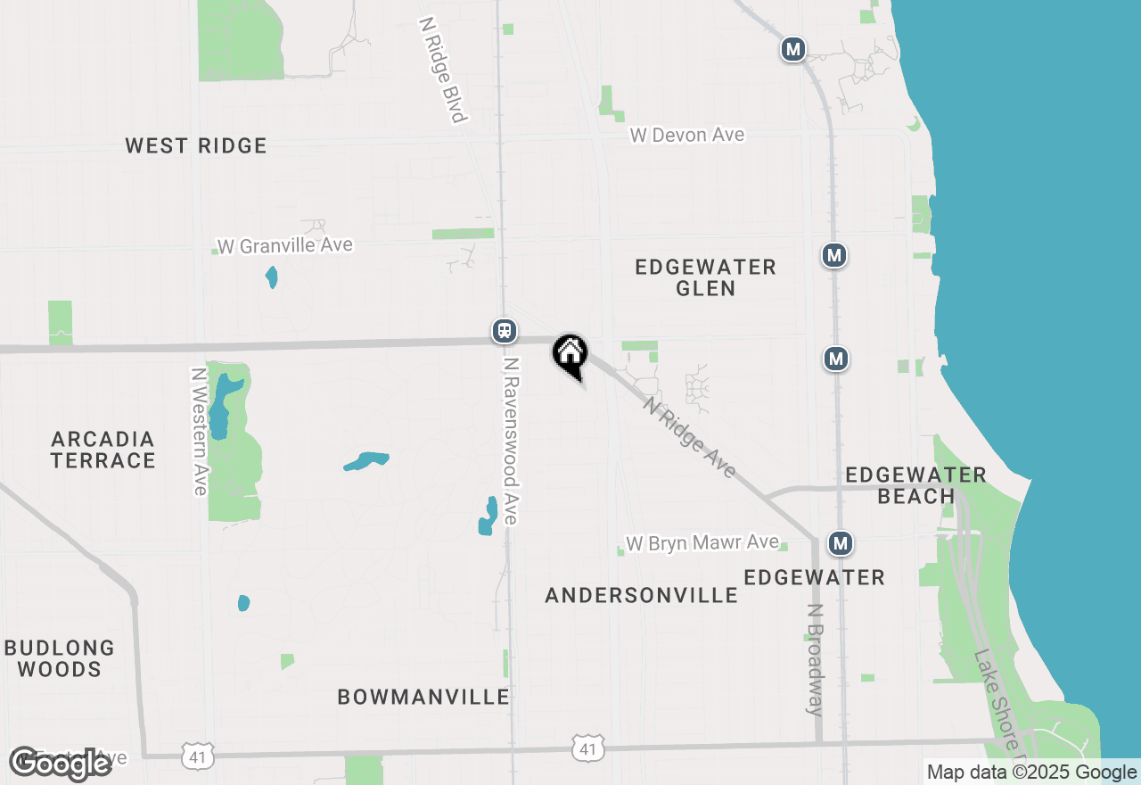 Map of 5924 N Paulina Street #1E, Chicago, IL 60660