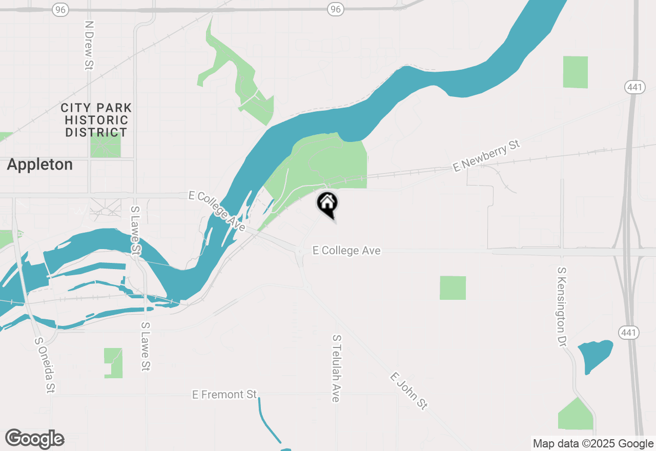 Map of 1513 E Harriet St, Appleton, WI 54915