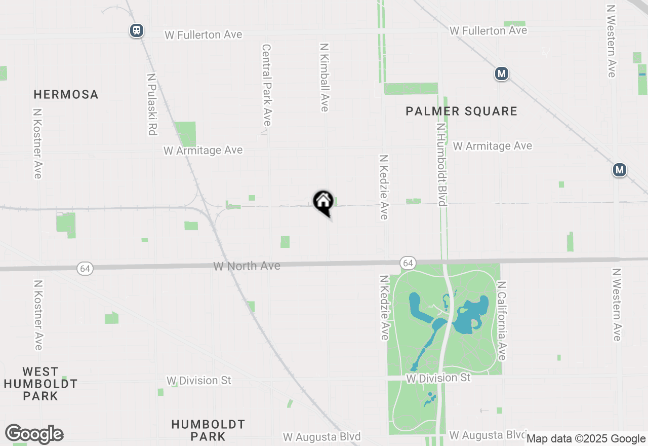 Map of 1722 N Kimball Avenue #1, Chicago, IL 60623