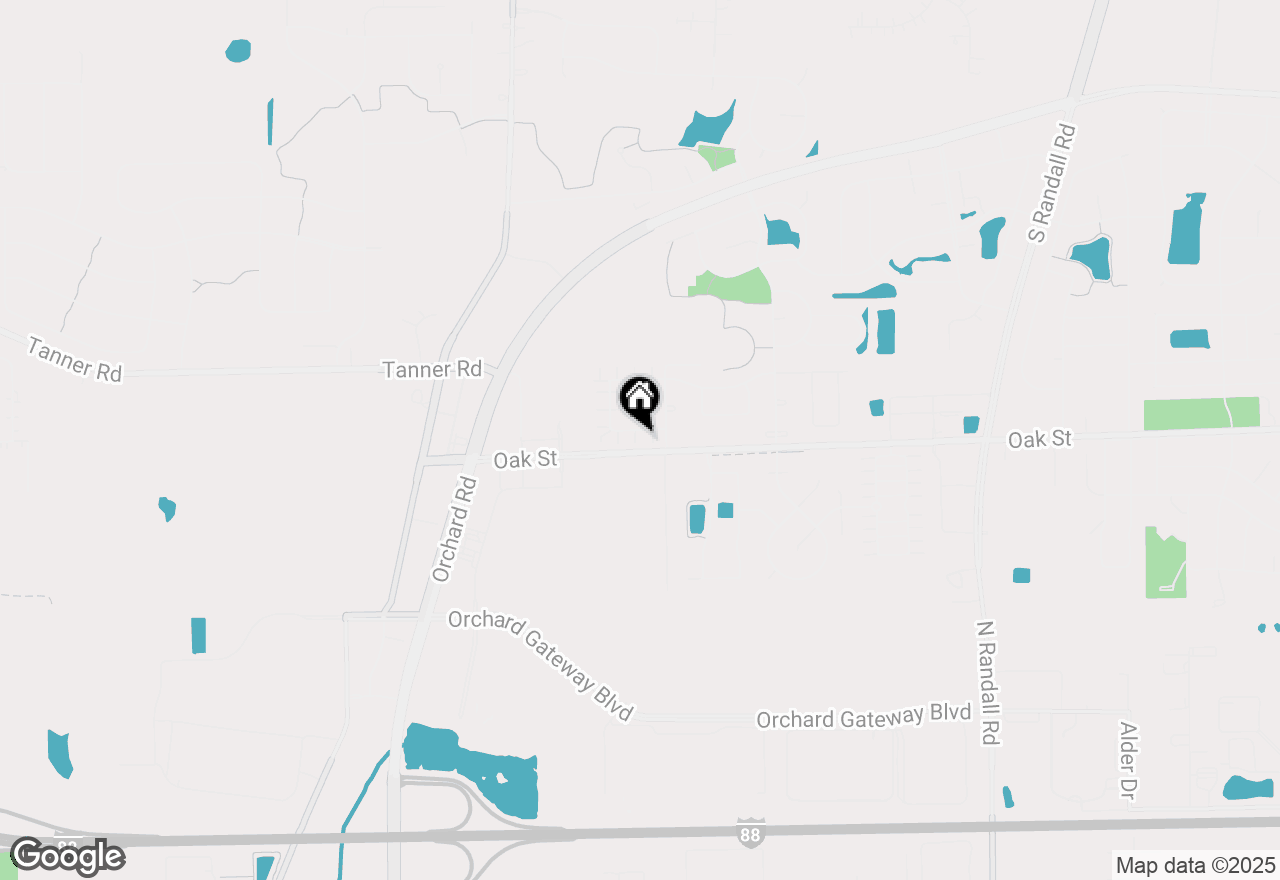 Map of 1640 Abington Lane, North Aurora, IL 60542