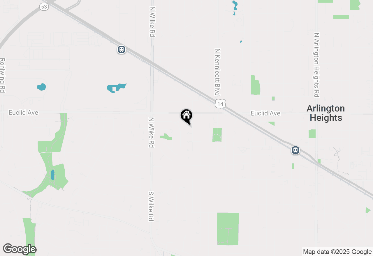 Map of 1305 W Mulberry Lane, Arlington Heights, IL 60005