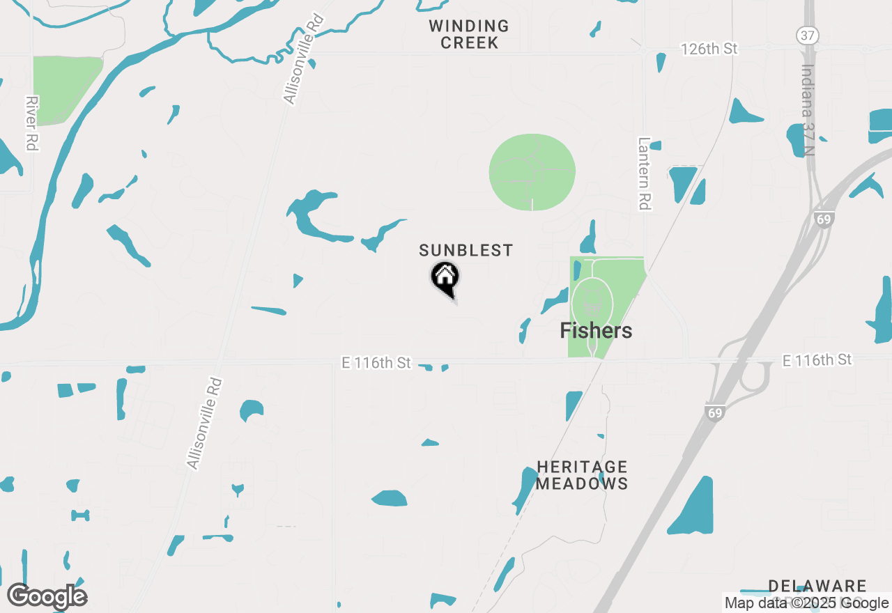 Map of 609 Sunblest Boulevard S, Fishers, IN 46038