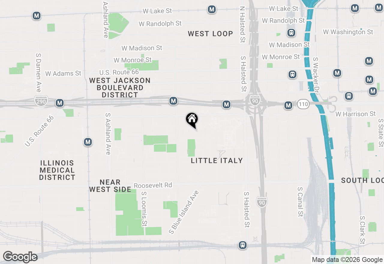 Map of 712 S Aberdeen Street #1C, Chicago, IL 60607