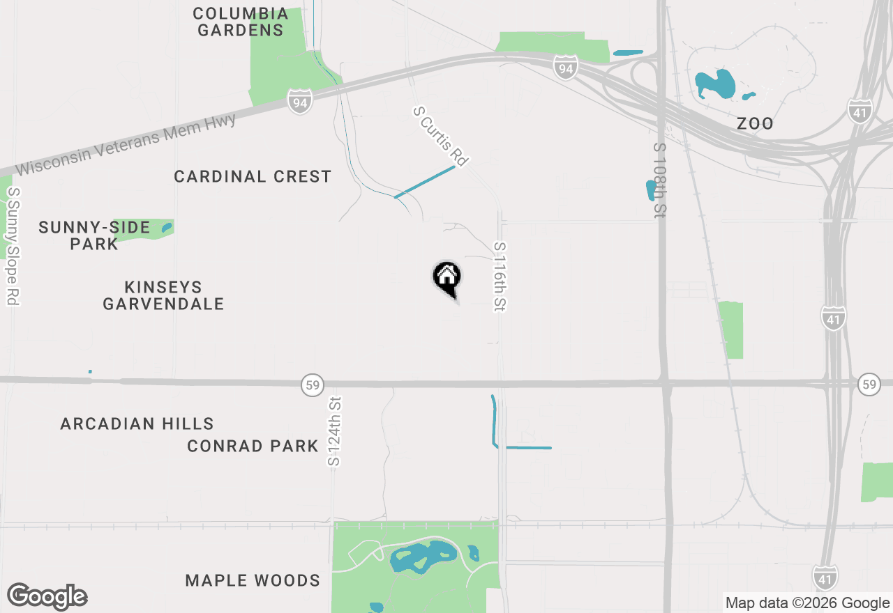 Map of 11825 W Washington St, West Allis, WI 53214