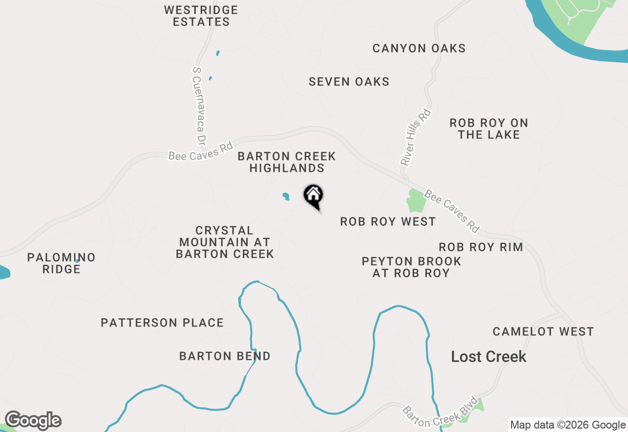 Map of 601 Crystal Creek Dr, Austin, TX 78746