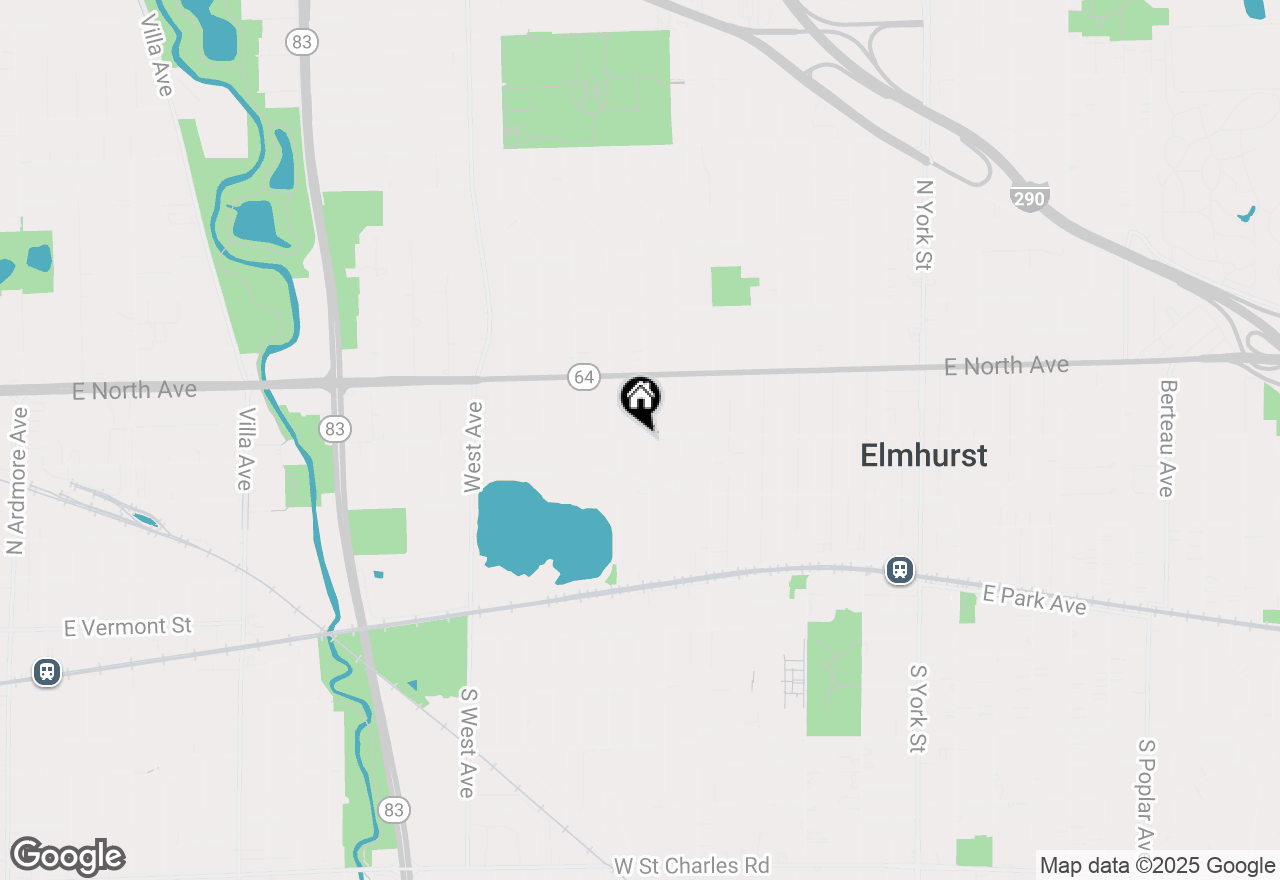 Map of 224 N Oak Street, Elmhurst, IL 60126