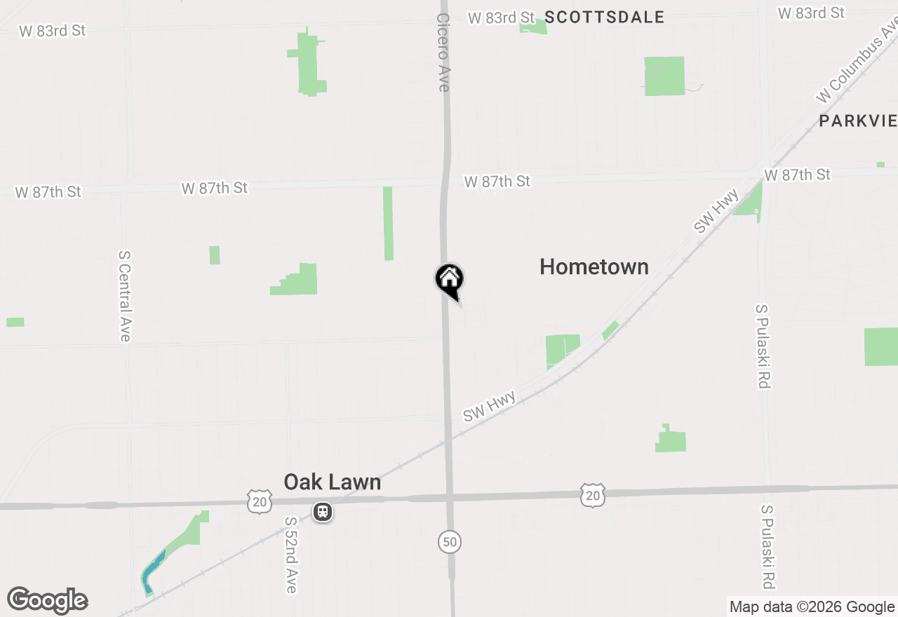 Map of 9001 S Cicero Avenue #335, Oak Lawn, IL 60453