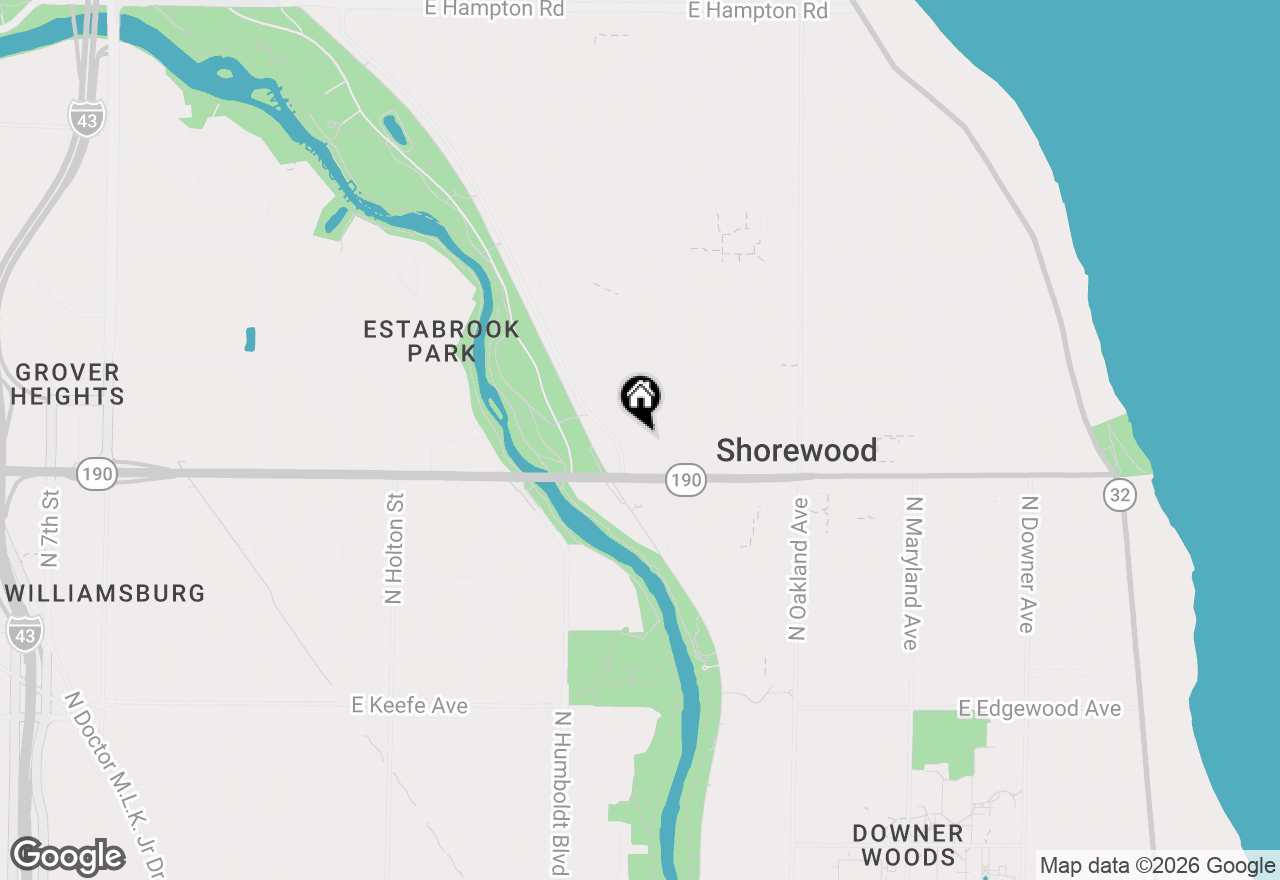 Map of 4100 N Ardmore Ave, Shorewood, WI 53211