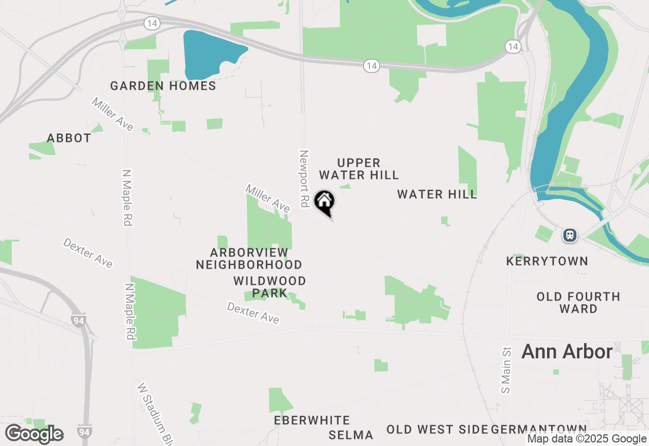 Map of 1328 Miller Avenue, Ann Arbor, MI 48103