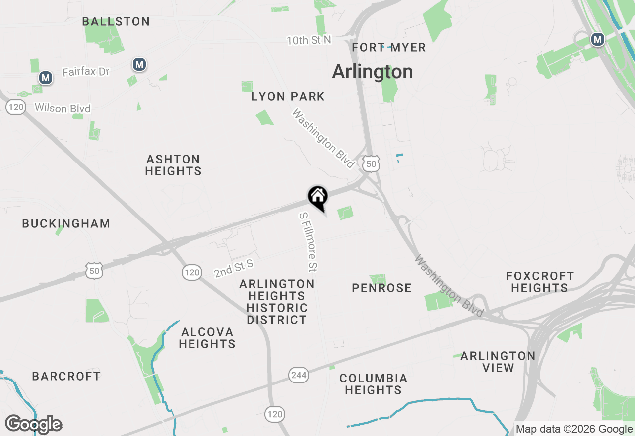 Map of 2707 1st Street S, Arlington, VA 22204