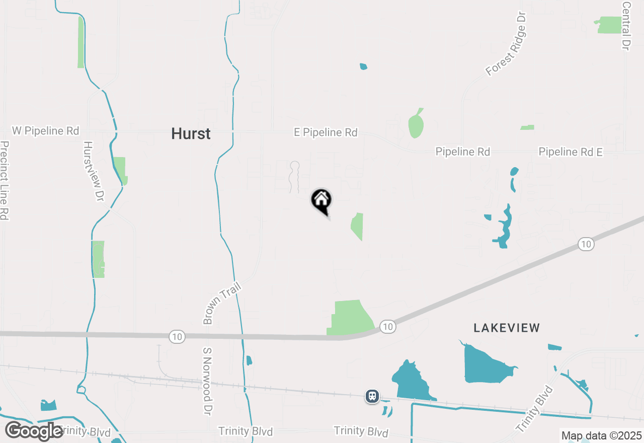 Map of 704 Shady Lane, Hurst, TX 76053