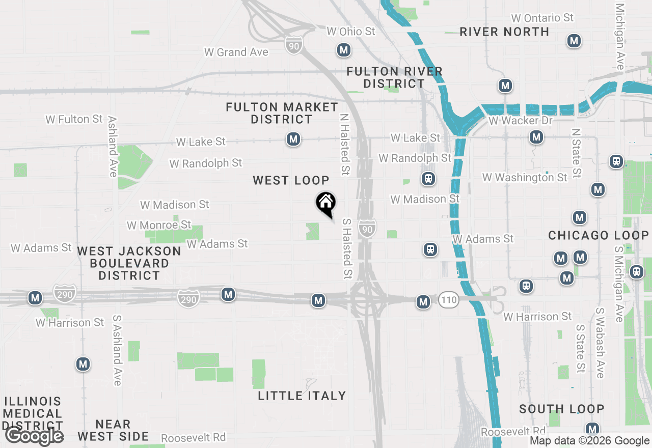 Map of 843 W Monroe Street #4B, Chicago, IL 60607