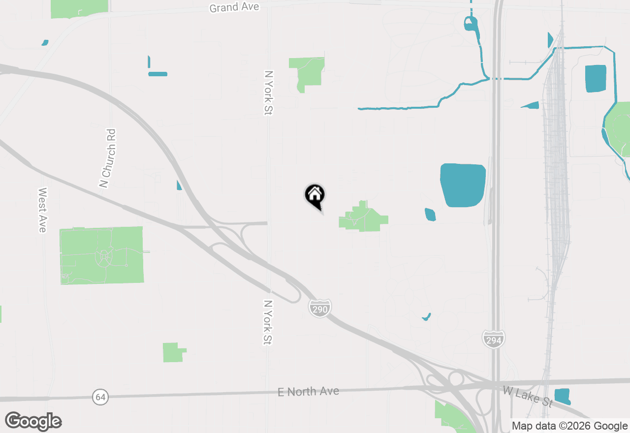 Map of 639 N Indiana Street, Elmhurst, IL 60126