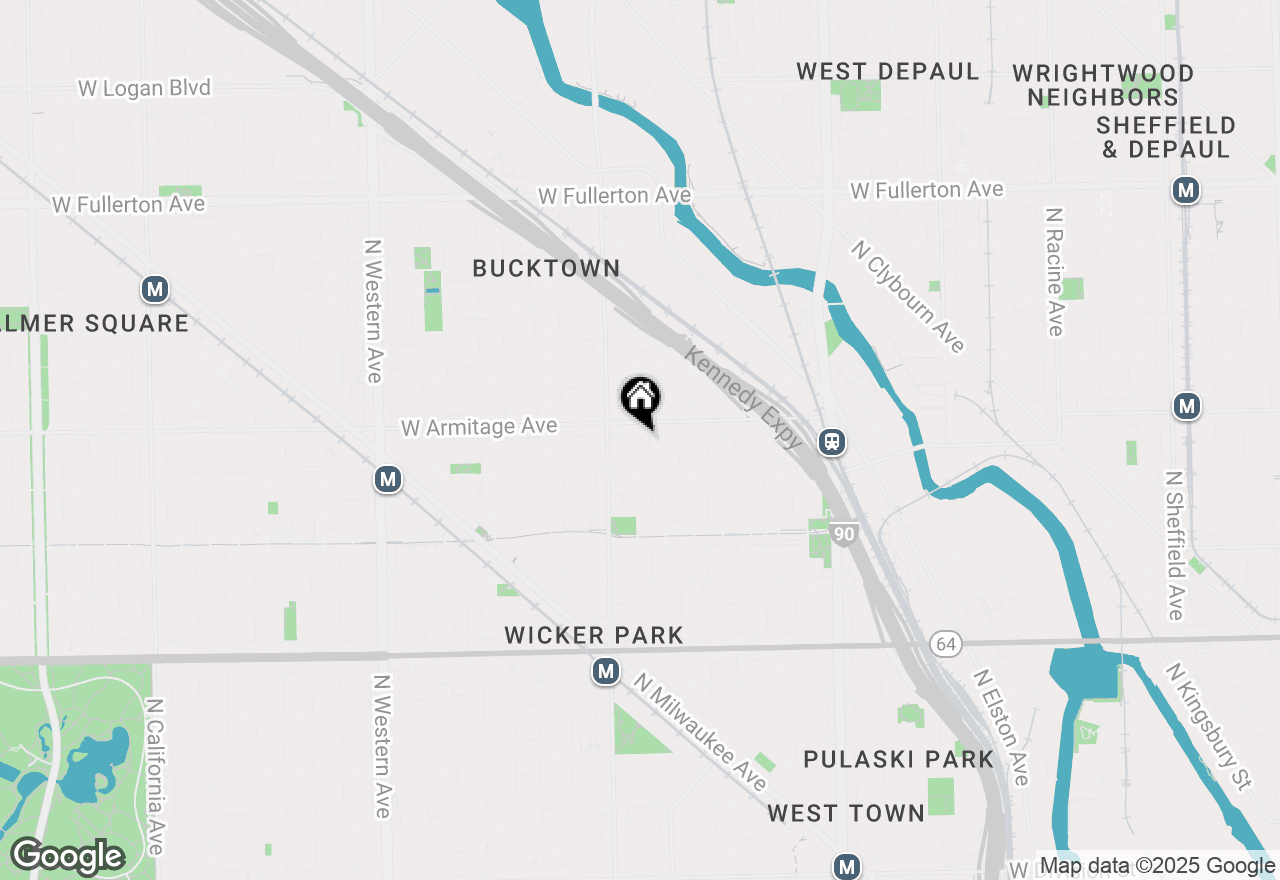 Map of 1943 N Winchester Avenue #2F, Chicago, IL 60622