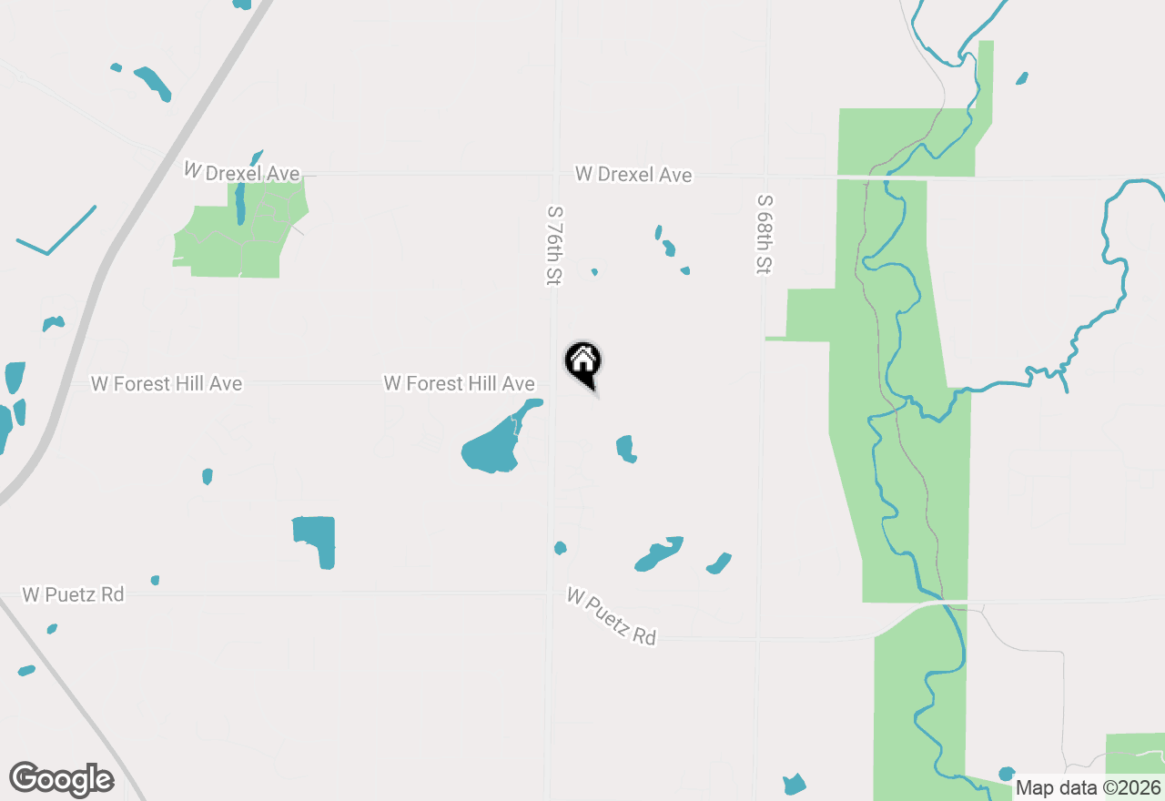 Map of 7533 W Tuckaway Creek Dr, Franklin, WI 53132