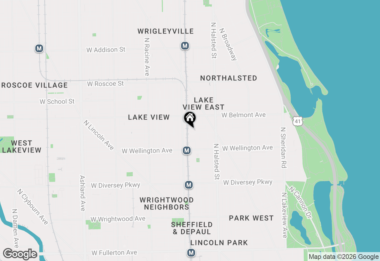 Map of 932 W Barry Avenue #1, Chicago, IL 60657