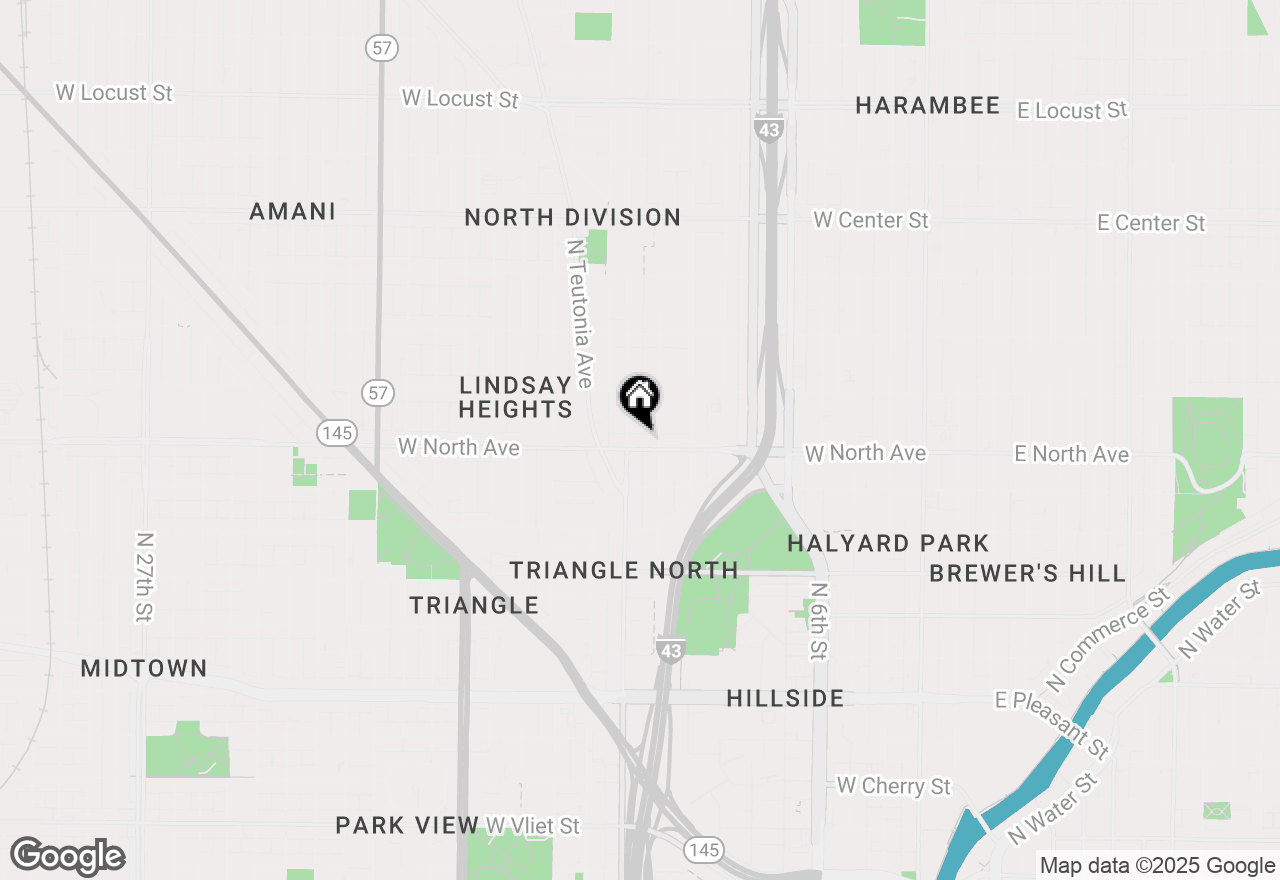 Map of 1118 W North Ave #1126, Milwaukee, WI 53205