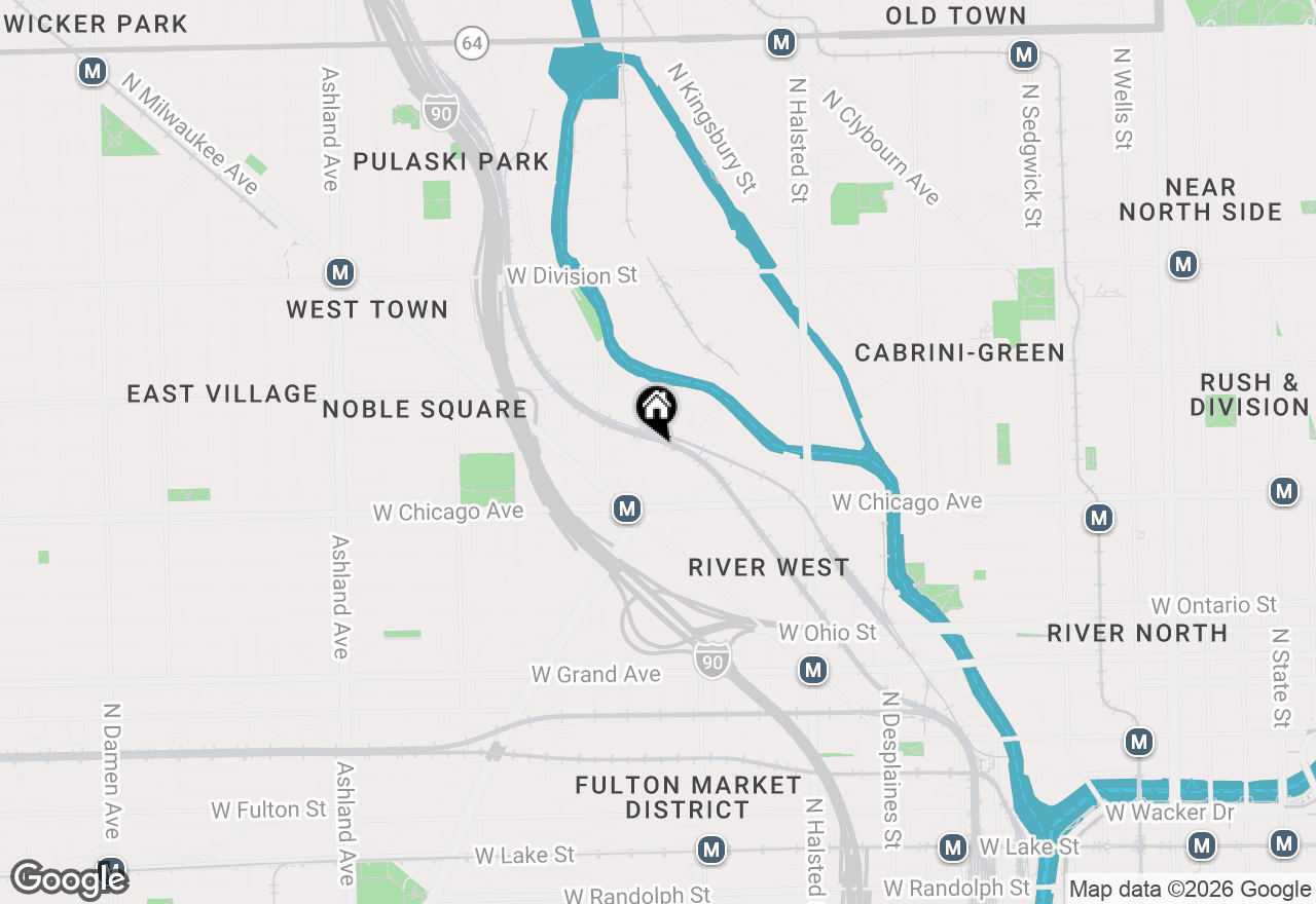 Map of 855 N May Street #F, Chicago, IL 60642